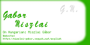 gabor miszlai business card